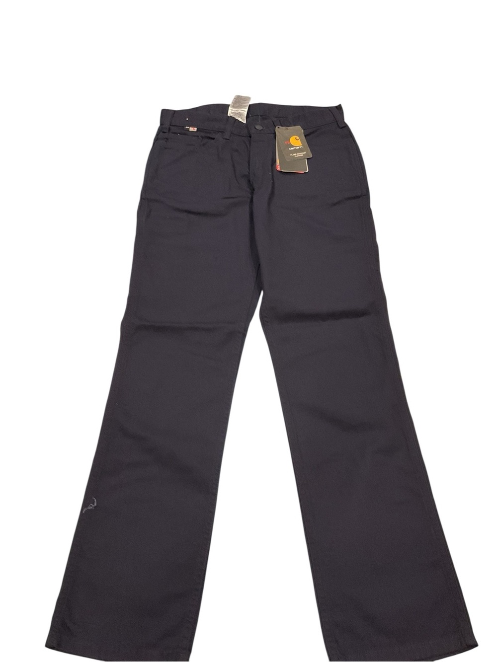 Carhartt FR Flame Resistant Work Pants Navy Blue Utility Trousers SIZE 8